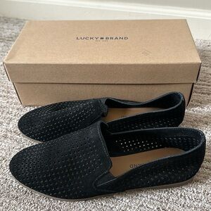 Lucky Carthy Black Suede Loafers